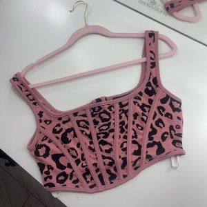 Cropped Cheetah Print Shirt